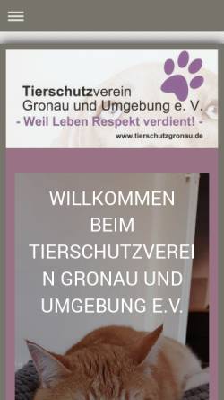 Vorschau der mobilen Webseite www.tierschutzgronau.de, Tierschutzverein Gronau und Umgebung e.V.