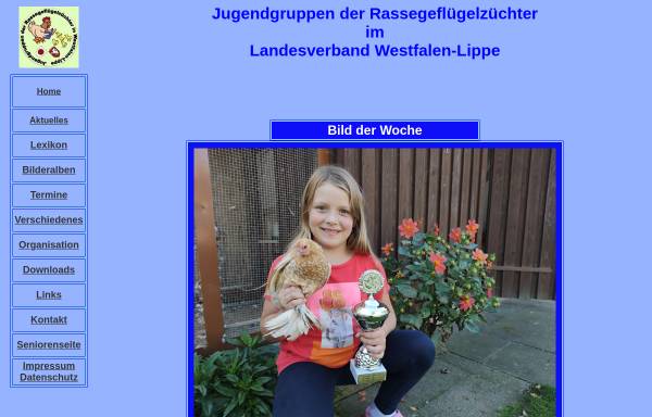 Vorschau von www.jugendseite-westfalen.de, Jugendseite der Rassegeflügelzüchter Westfalen-Lippe