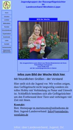 Vorschau der mobilen Webseite www.jugendseite-westfalen.de, Jugendseite der Rassegeflügelzüchter Westfalen-Lippe