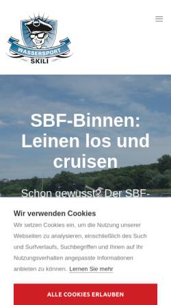 Vorschau der mobilen Webseite www.skili-berlin.de, Skili Wassersport Berlin