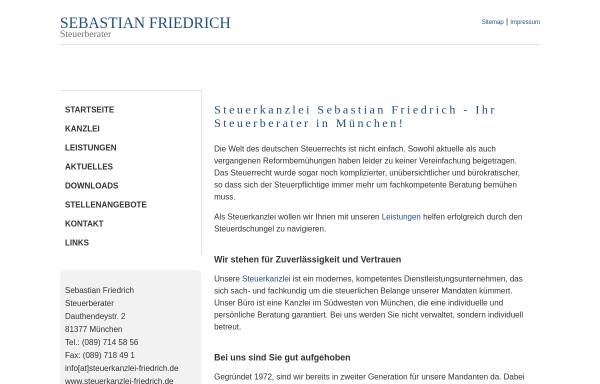 Vorschau von www.steuerkanzlei-friedrich.de, Steuerkanzlei Friedrich und Partner GbR