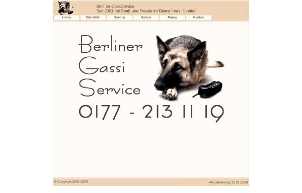 Vorschau von www.berliner-gassiservice.de, Berliner Gassi Service