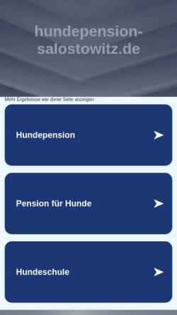 Vorschau der mobilen Webseite www.hundepension-salostowitz.de, Hundepension Salostowtz
