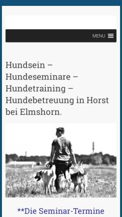 Vorschau der mobilen Webseite www.hundsein.de, Hundsein - Ines Kivelitz