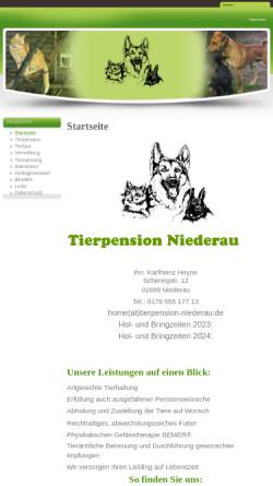 Vorschau der mobilen Webseite www.tierpension-niederau.de, Tierpension Niederau bei Meißen
