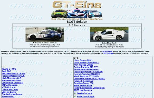 Vorschau von www.gt-eins.de, Sports Cars GT - Downloads