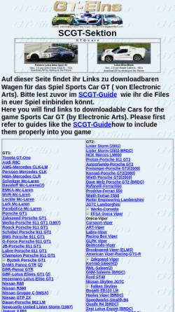 Vorschau der mobilen Webseite www.gt-eins.de, Sports Cars GT - Downloads