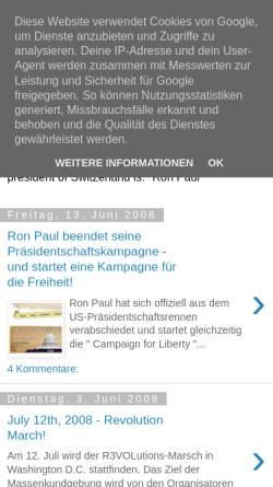 Vorschau der mobilen Webseite switzerland4ronpaul.blogspot.com, Swiss Friends of Ron Paul