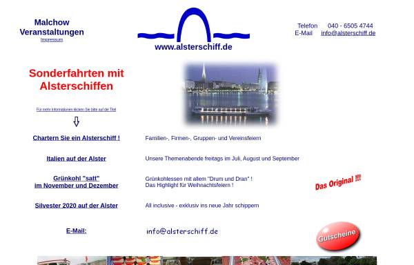 Vorschau von www.alsterschiff.de, Sonderfahrten mit Alsterschiffen