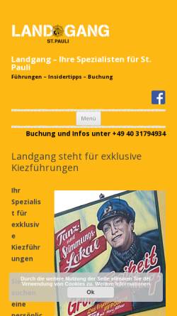 Vorschau der mobilen Webseite www.stpauli-landgang.de, St. Pauli Rundgänge