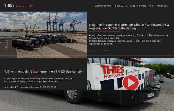 Vorschau von www.thiesreisen.de, Thies Bustouristik GmbH