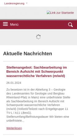 Vorschau der mobilen Webseite www.lgb-rlp.de, Erdbeben