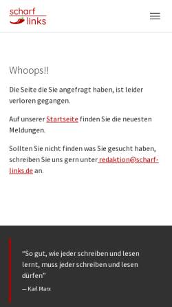 Vorschau der mobilen Webseite www.scharf-links.de, Scharf Links