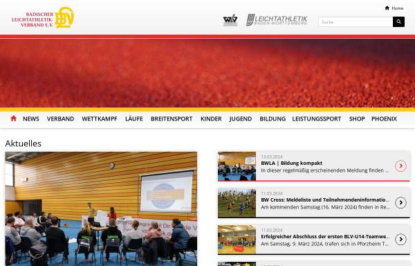 Vorschau von www.blv-online.de, Badischer Leichtathletikverband