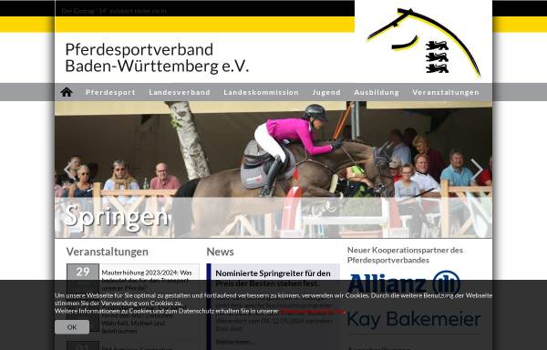 Vorschau von www.pferdesport-bw.de, Pferdesportverband Baden-Württemberg e.V.