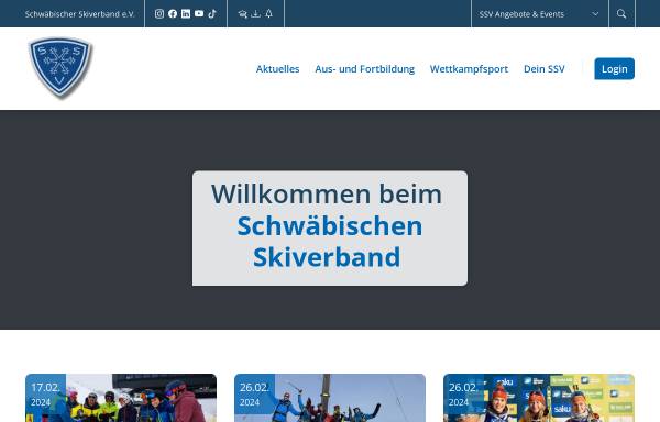 Vorschau von www.online-ssv.de, Schwäbischer Skiverband e.V.
