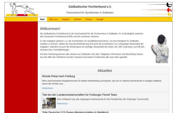 Vorschau von www.suedbadischer-fechterbund.com, Südbadischer Fechterbund e.V.