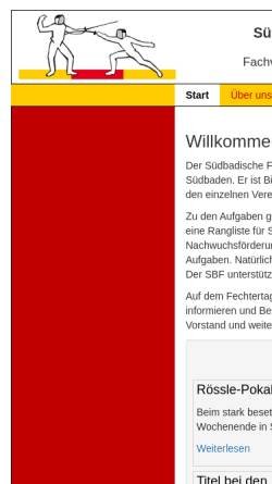 Vorschau der mobilen Webseite www.suedbadischer-fechterbund.com, Südbadischer Fechterbund e.V.