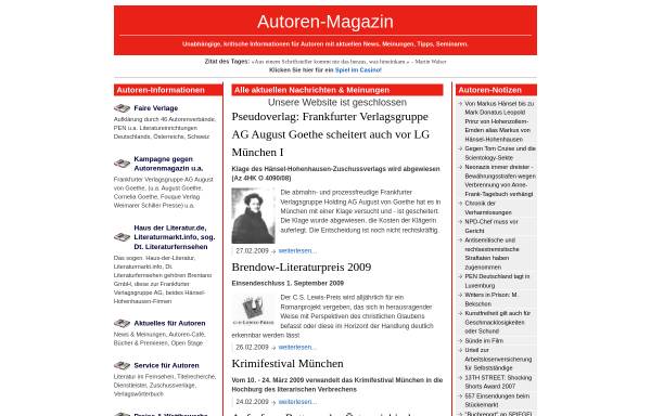 Vorschau von www.autoren-magazin.de, Autoren Magazin