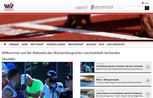 Vorschau von www.wlv-sport.de, Württembergischer Leichtathletikverband