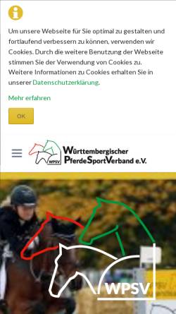 Vorschau der mobilen Webseite wpsv.de, Württembergischer Pferdesportverband e.V.