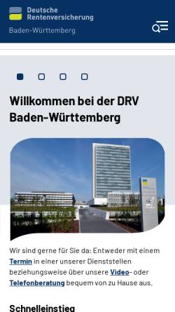 Vorschau der mobilen Webseite www.deutsche-rentenversicherung-bw.de, LVA Baden-Württemberg