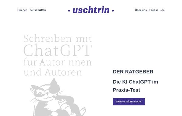 Vorschau von www.uschtrin.de, Handbuch für AutorInnen - Adressen und Infos für AutorInnen