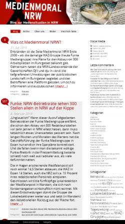 Vorschau der mobilen Webseite www.medienmoral-nrw.de, Medienmoral NRW