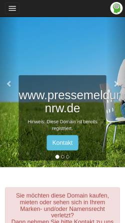 Vorschau der mobilen Webseite www.pressemeldung-nrw.de, Pressemeldung-NRW.de