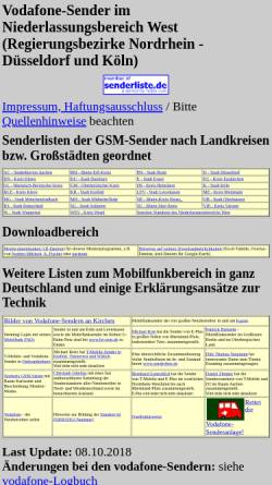 Vorschau der mobilen Webseite www.duven.de, Vodafone/D2-Sender im Geschäftsbereich West
