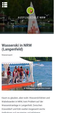 Vorschau der mobilen Webseite www.ausflugsziele-nrw.com, Ausflugsziele NRW