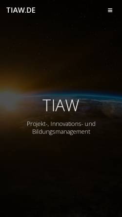 Vorschau der mobilen Webseite www.tiaw.de, Thüringer Institut für Akademische Weiterbildung e.V.