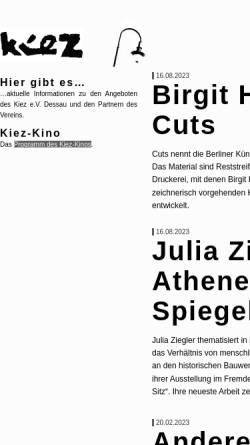Vorschau der mobilen Webseite www.kiez-ev.de, Dessau: Kiez - Programmkino