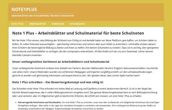 Vorschau von www.note1plus.de, Erfolgreicher Übertritt an Gymnasium und Realschule