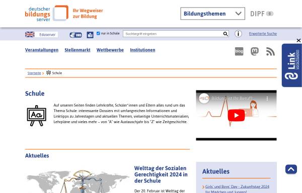 Vorschau von www.schulweb.de, Schulweb