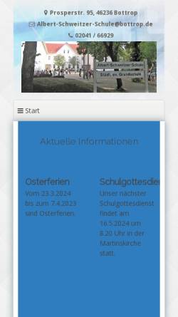 Vorschau der mobilen Webseite www.albert-schweitzer-grundschule.com, Albert Schweitzer Grundschule