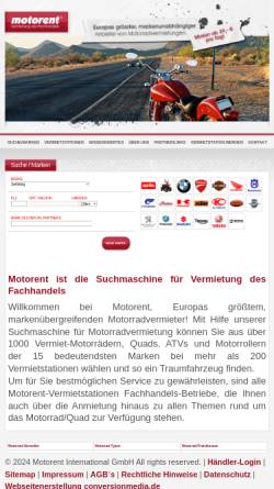 Vorschau der mobilen Webseite www.motorradvermietung.net, Motorent Motorradvermietung des Fachhandels GmbH