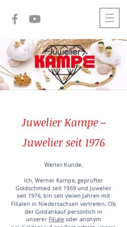 Vorschau der mobilen Webseite www.juwelier-kampe.de, Juwelier Werner Kampe