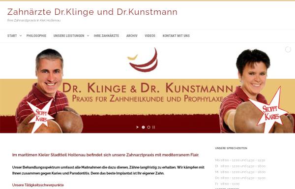 Vorschau von www.zahnerhaltung-kiel.de, Praxis für Zahnerhaltung und Prophylaxe