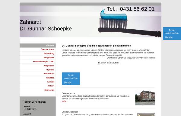 Vorschau von www.4-your-teeth.de, Zahnarztpraxis Dr. Gunnar Schoepke