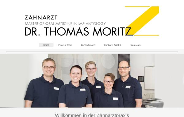 Vorschau von www.dr-thomas-moritz.de, Zahnarzt-Praxis Dr. Moritz
