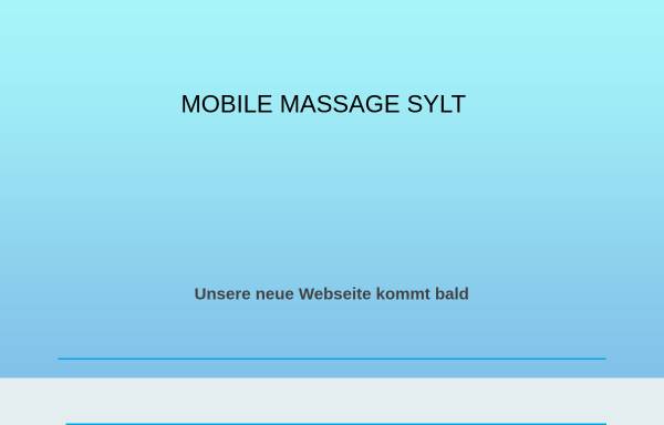 Mobile Massage Sylt