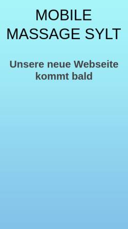 Vorschau der mobilen Webseite www.mobile-massage-sylt.de, Mobile Massage Sylt