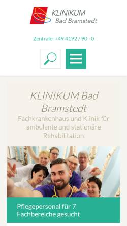 Vorschau der mobilen Webseite www.klinikumbadbramstedt.de, Klinikum Bad Bramstedt