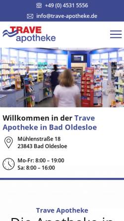 Vorschau der mobilen Webseite www.trave-apotheke.de, Trave-Apotheke