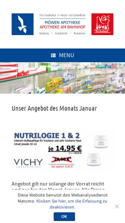 Vorschau der mobilen Webseite www.apo-eck.de, Möwen und Löwen Apotheke