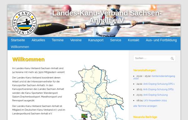 Vorschau von www.kanu-sachsen-anhalt.de, Landes Kanu-Verband Sachsen Anhalt e.V.