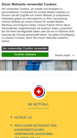 Vorschau der mobilen Webseite www.klinikum-itzehoe.de, Klinikum Itzehoe