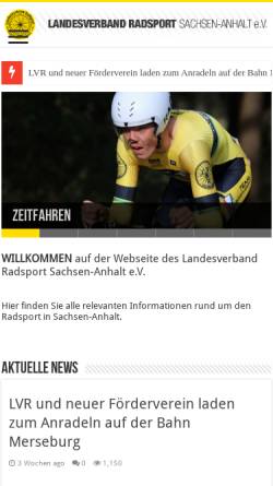 Vorschau der mobilen Webseite www.radsport-sah.de, Landesverband Radsport Sachsen-Anhalt e.V.