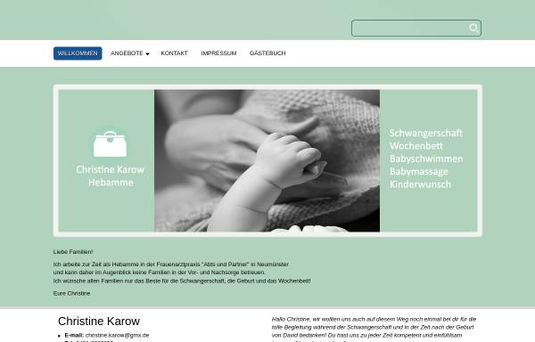 Vorschau von www.kiel-hebamme.de, Hebamme Mareike Wernke-Schmiesing